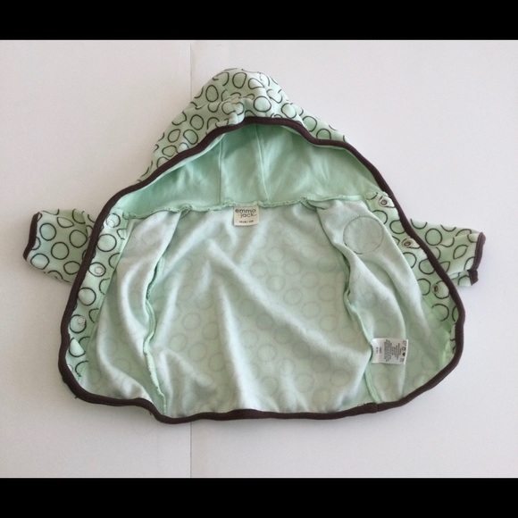 Emma Jack mint green fleece sweater with hoodie 3M - Picture 4 of 6